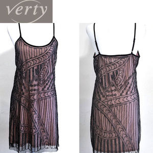Cute Beaded Party Dress Size M Black